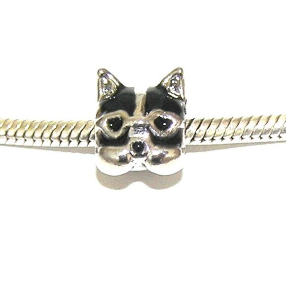 French Bulldog Charm Bead 3D, Fits European Bracelets & Necklaces - Picture 6 of 6